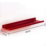 Floating Shelf Acrylic Wall-Mounted Single-Level Display Shelf