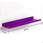 Floating Shelf Acrylic Wall-Mounted Single-Level Display Shelf