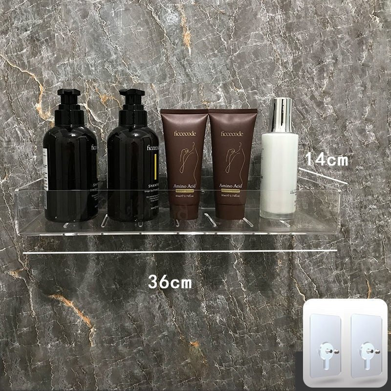 Floating Shelf Acrylic Wall-Mounted Single-Level Display Shelf