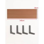 Floating Wall Shelf Concealed Brackets Space-Saving Display