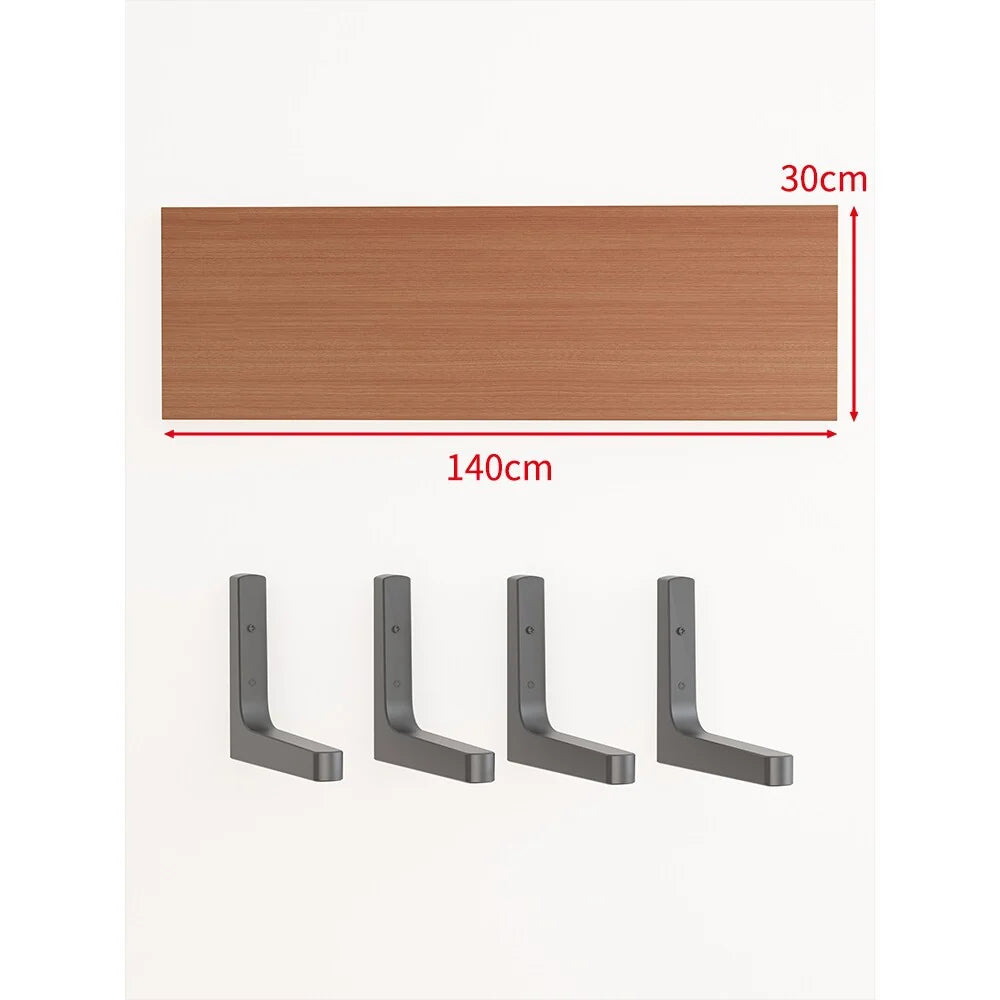 Floating Wall Shelf Concealed Brackets Space-Saving Display