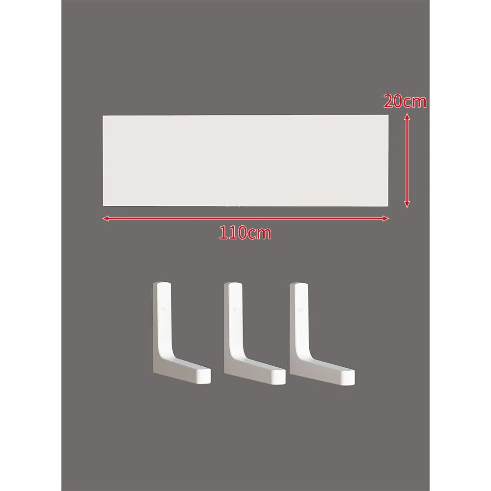 Floating Wall Shelf Concealed Brackets Space-Saving Display