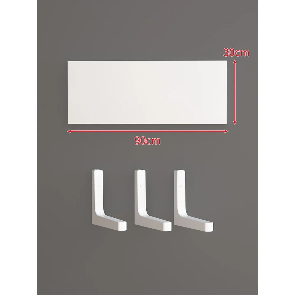 Floating Wall Shelf Concealed Brackets Space-Saving Display