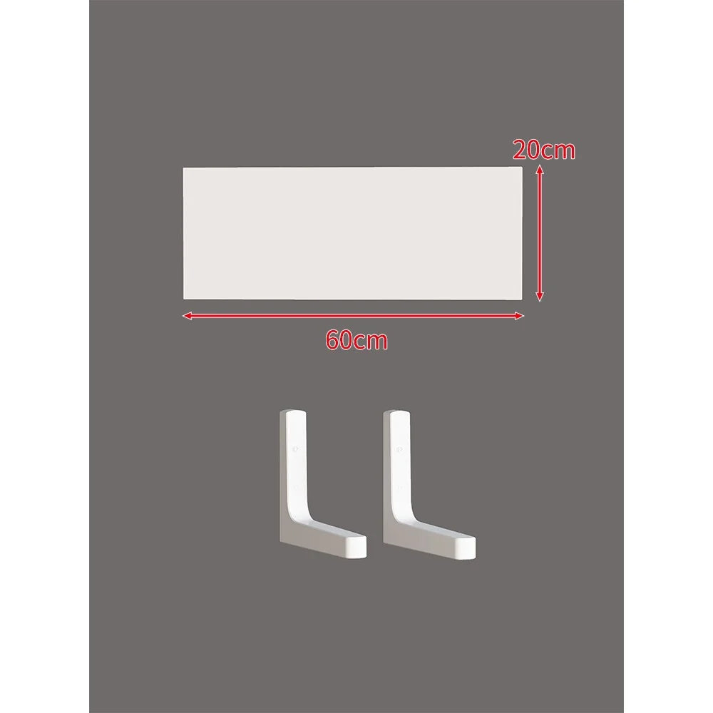 Floating Wall Shelf Concealed Brackets Space-Saving Display