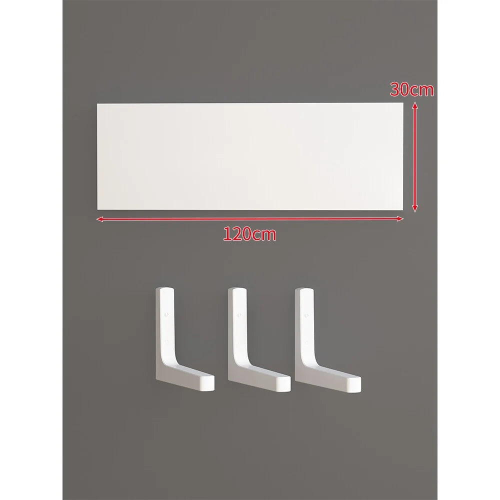 Floating Wall Shelf Concealed Brackets Space-Saving Display