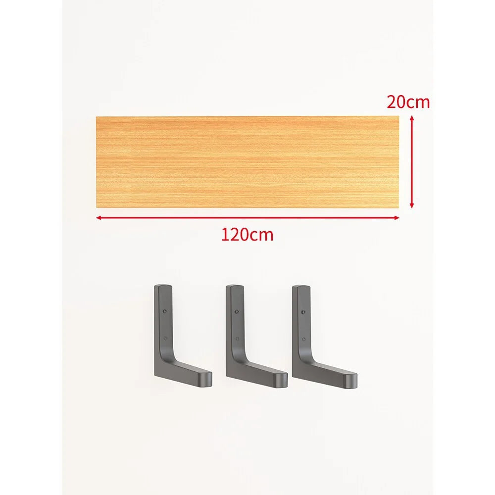 Floating Wall Shelf Concealed Brackets Space-Saving Display