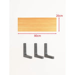 Floating Wall Shelf Concealed Brackets Space-Saving Display