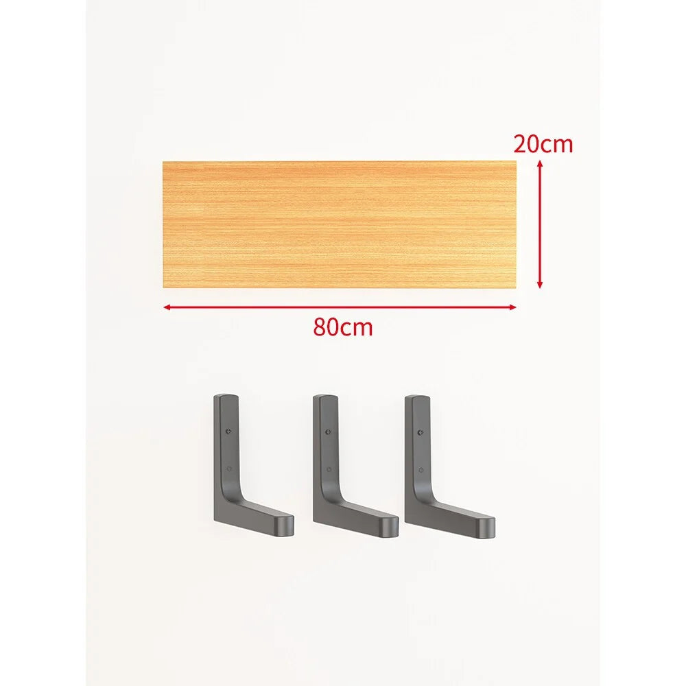 Floating Wall Shelf Concealed Brackets Space-Saving Display
