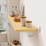 Floating Wall Shelf Wood-Grain Finish Concealed Bracket Slim Profile