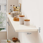 Floating Wall Shelf Wood-Grain Finish Concealed Bracket Slim Profile