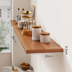 Floating Wall Shelf Wood-Grain Finish Concealed Bracket Slim Profile