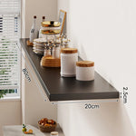 Floating Wall Shelf Wood-Grain Finish Concealed Bracket Slim Profile