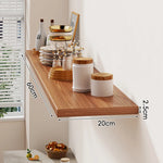 Floating Wall Shelf Wood-Grain Finish Concealed Bracket Slim Profile