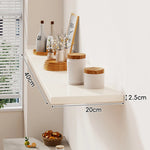 Floating Wall Shelf Wood-Grain Finish Concealed Bracket Slim Profile