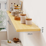 Floating Wall Shelf Wood-Grain Finish Concealed Bracket Slim Profile
