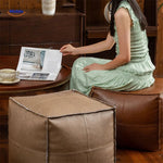 Floor Cushion Cover Wipe-Clean Faux Leather Unfilled