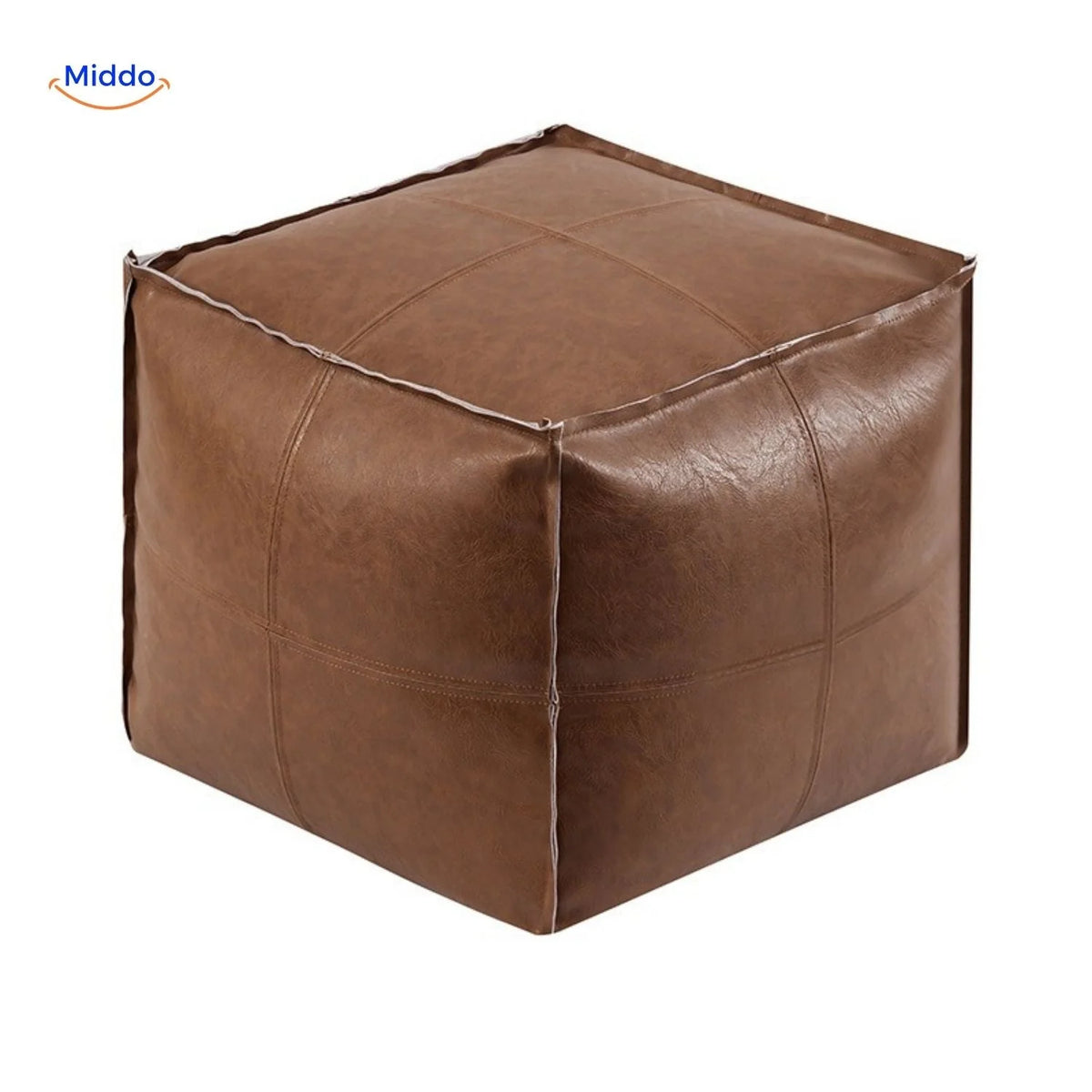 Floor Cushion Cover Wipe-Clean Faux Leather Unfilled