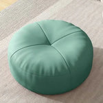 Floor Cushion Round Nappa Leather Cotton Filled Comfort Seating