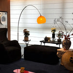 Floor Lamp Curved Arc Adjustable Height Warm Ambient Light