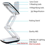 Floor Magnifying Lamp 3X Full-Page LED Gooseneck