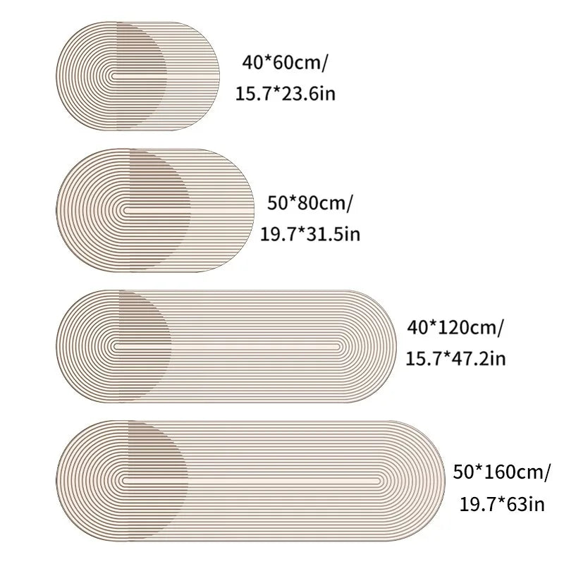 Floor Mat Diatomite Quick-Dry Velvet Surface & Non-Slip Backing