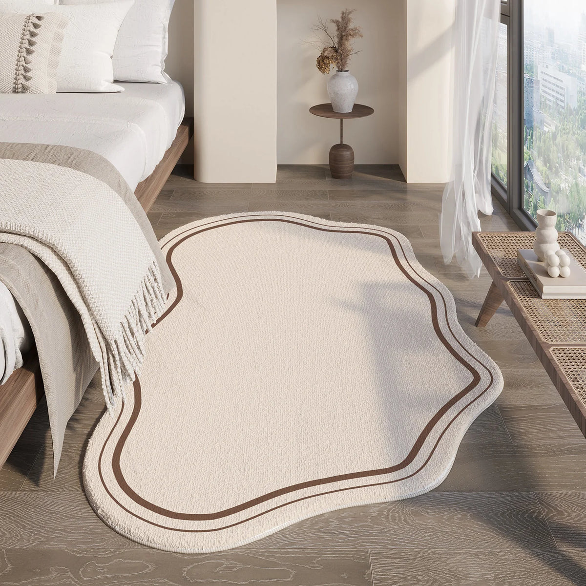 Floor Mat Soft Organic Shape Easy-Care Fibers