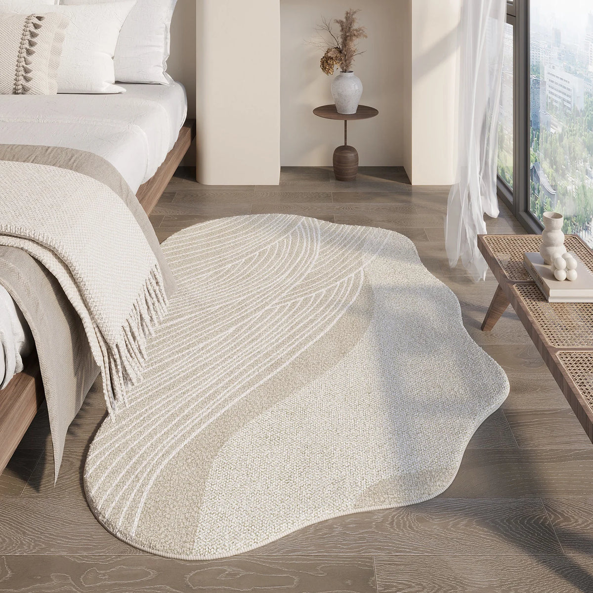 Floor Mat Soft Organic Shape Easy-Care Fibers