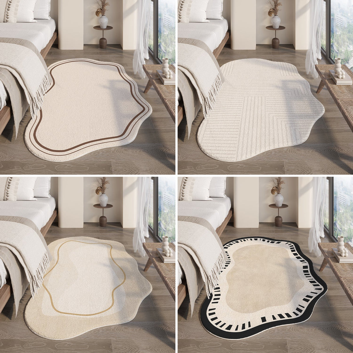 Floor Mat Soft Organic Shape Easy-Care Fibers