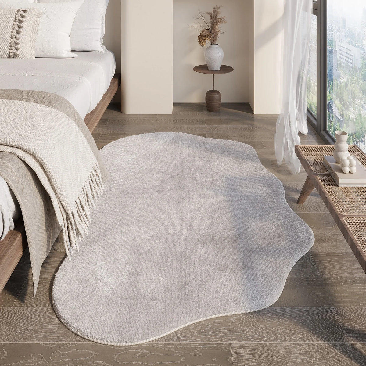Floor Mat Soft Organic Shape Easy-Care Fibers