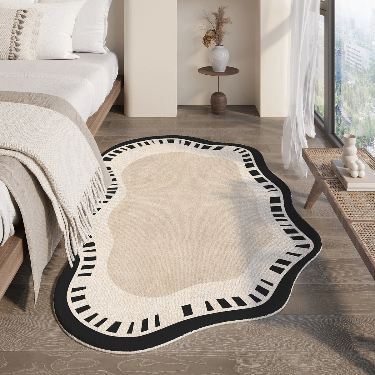 Floor Mat Soft Organic Shape Easy-Care Fibers