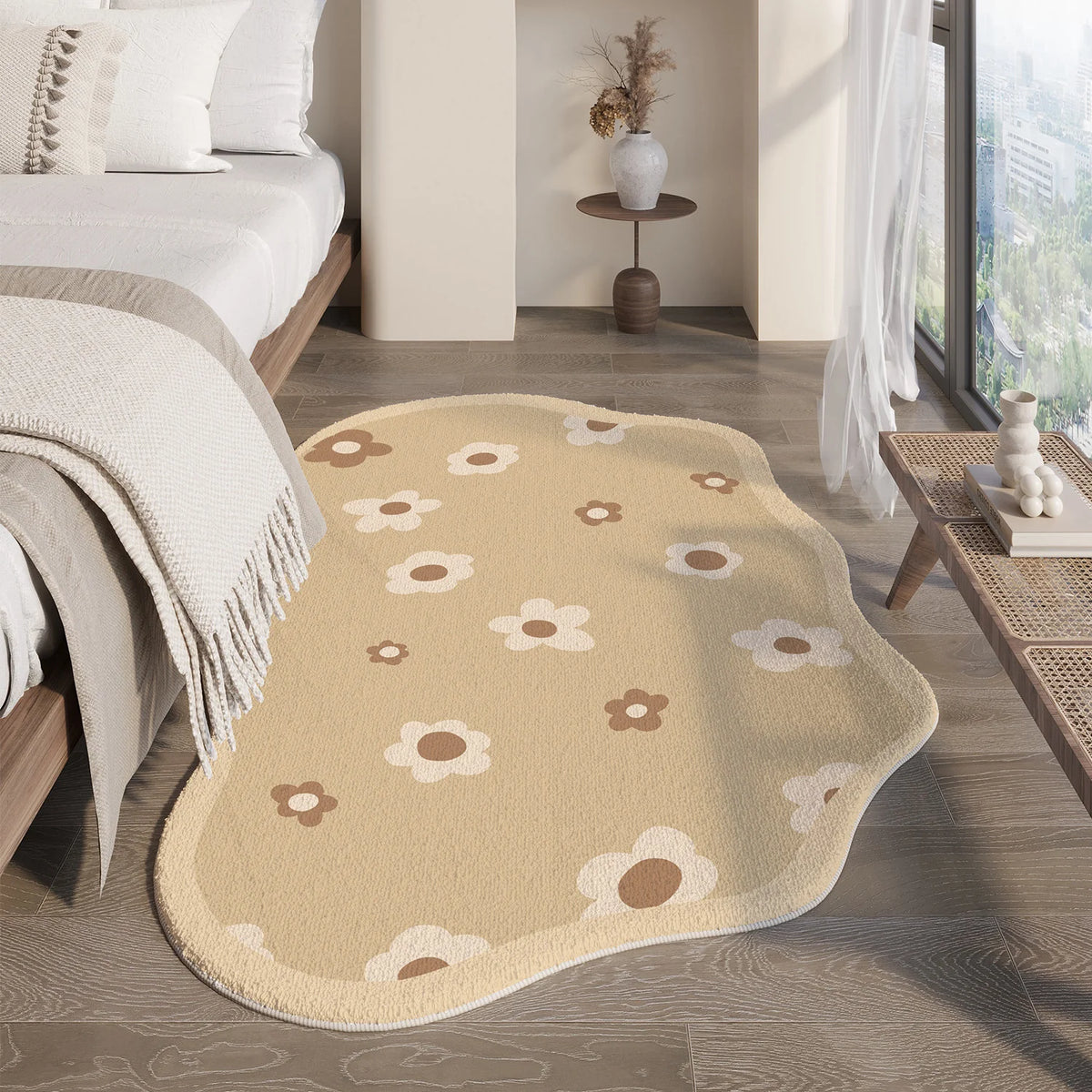 Floor Mat Soft Organic Shape Easy-Care Fibers
