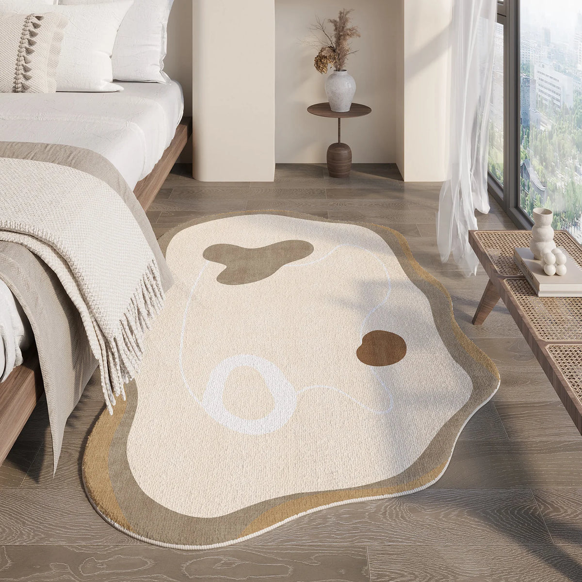 Floor Mat Soft Organic Shape Easy-Care Fibers