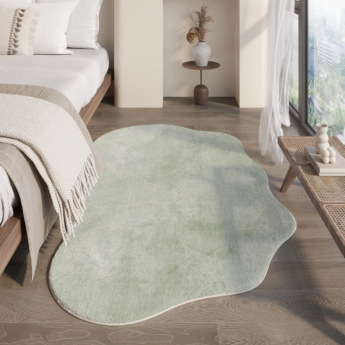 Floor Mat Soft Organic Shape Easy-Care Fibers