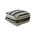 Floor Pouf Fringed Cotton Removable & Washable Cover