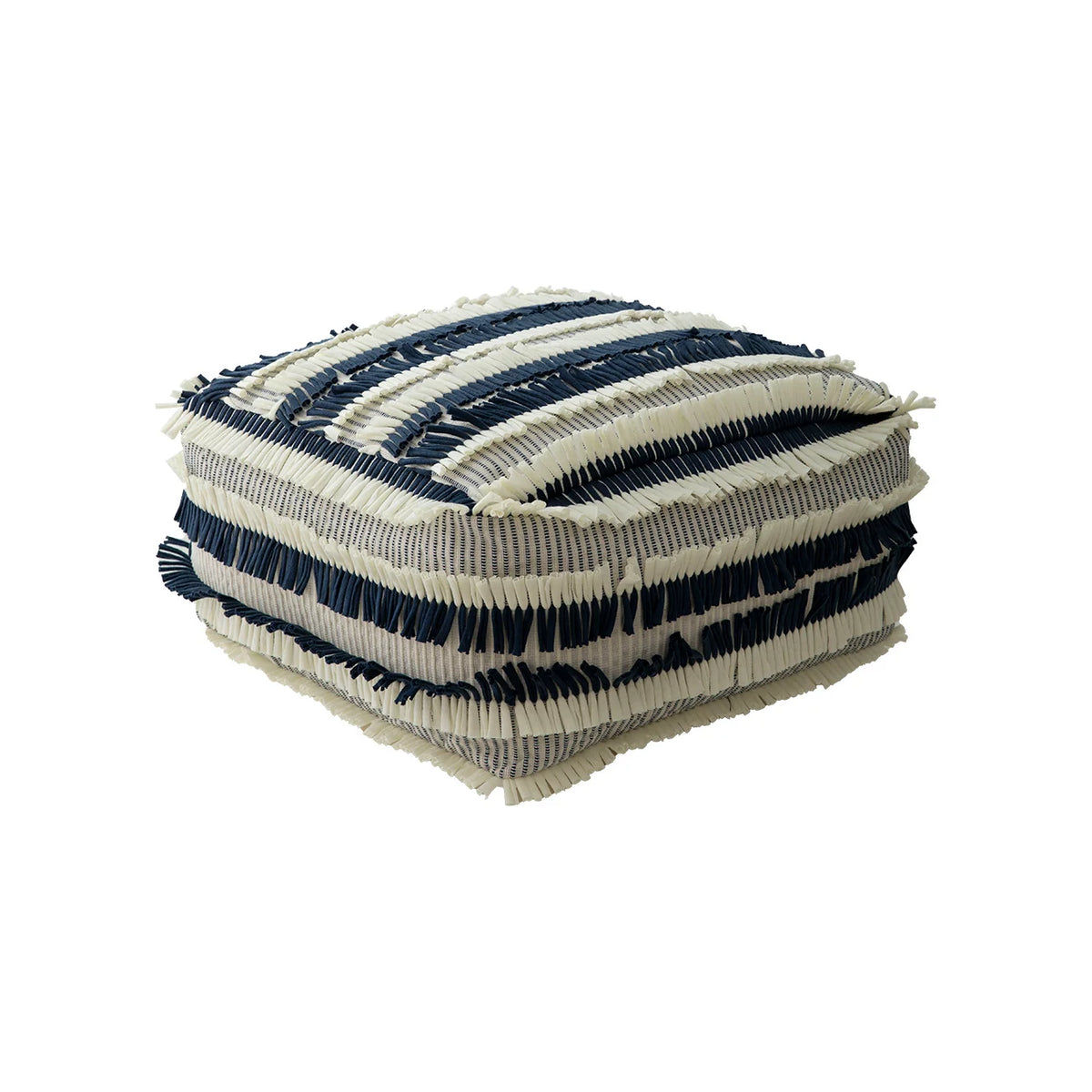 Floor Pouf Fringed Cotton Removable & Washable Cover
