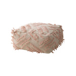 Floor Pouf Fringed Cotton Removable & Washable Cover