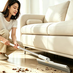 Floor Squeegee Broom Silicone Bristles Sweeping & Water Scraper