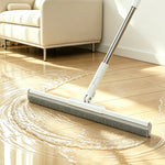 Floor Squeegee Broom Silicone Bristles Sweeping & Water Scraper