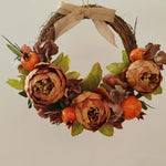 Floral Wreath Rustic Lifelike Flowers & Greenery