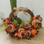 Floral Wreath Rustic Lifelike Flowers & Greenery