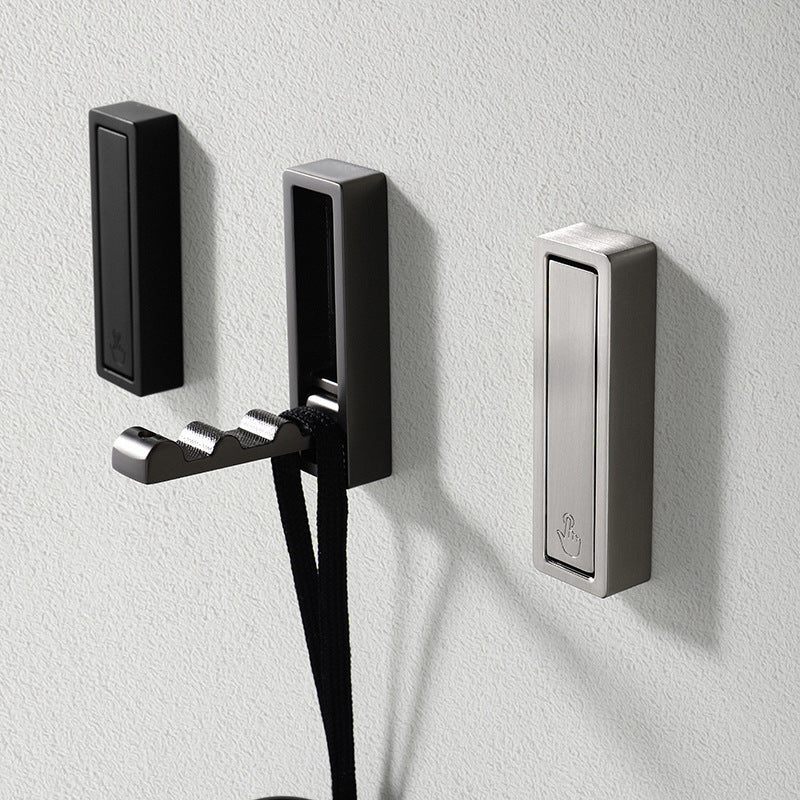 Foldable Coat Hook Zinc Alloy Space-Saving Punch-Free Installation