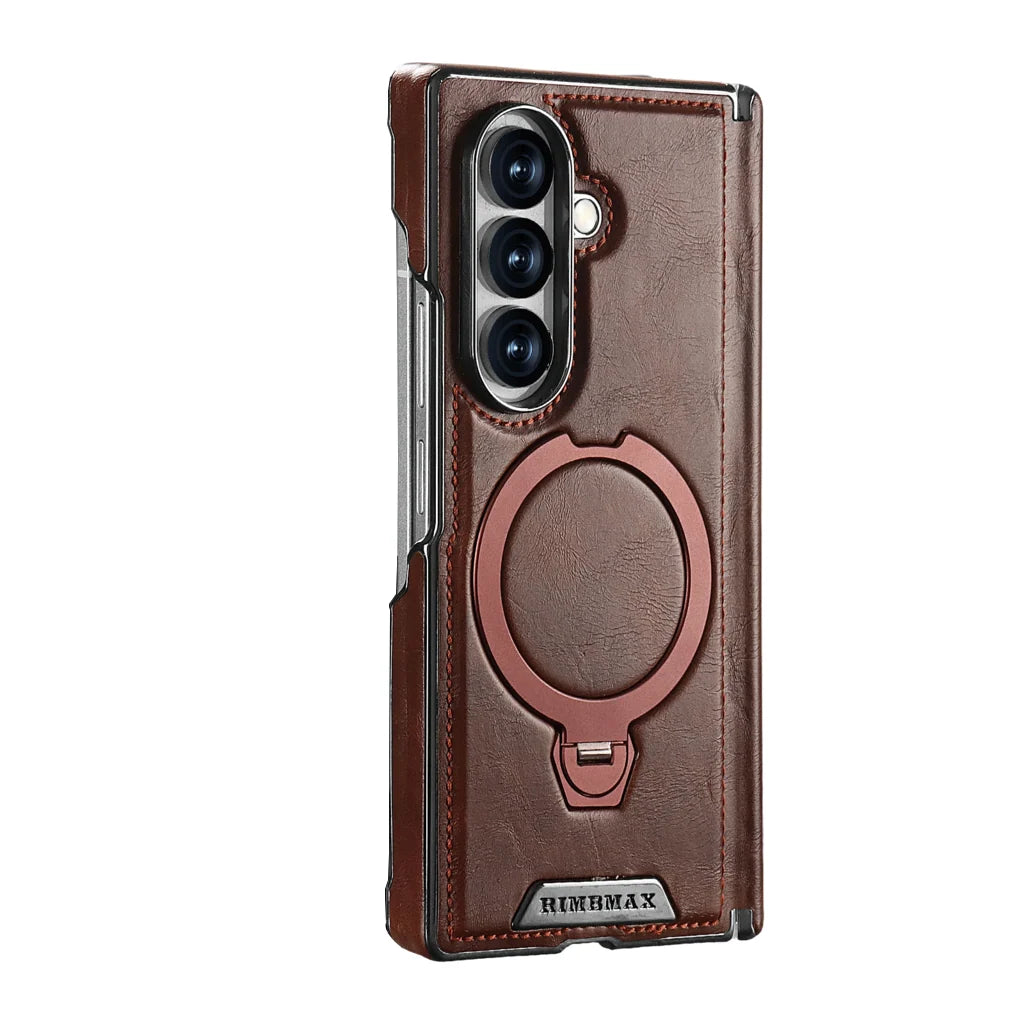 Foldable Phone Case Hinge Protection Magnetic Ring & Kickstand