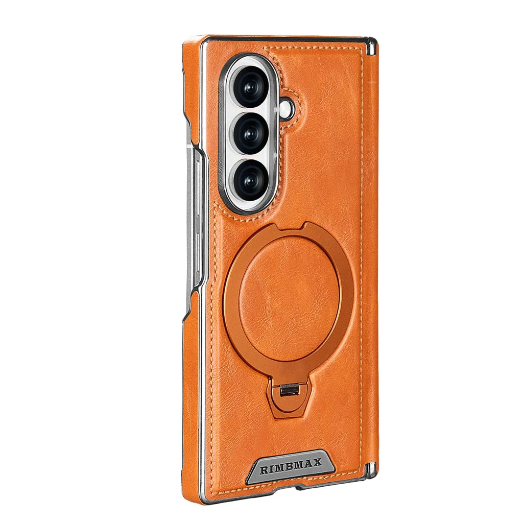 Foldable Phone Case Hinge Protection Magnetic Ring & Kickstand