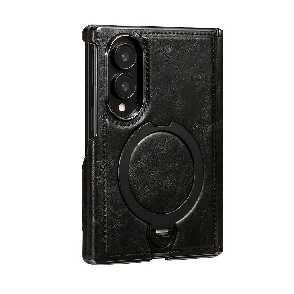 Foldable Phone Case Hinge Protection Magnetic Ring & Kickstand