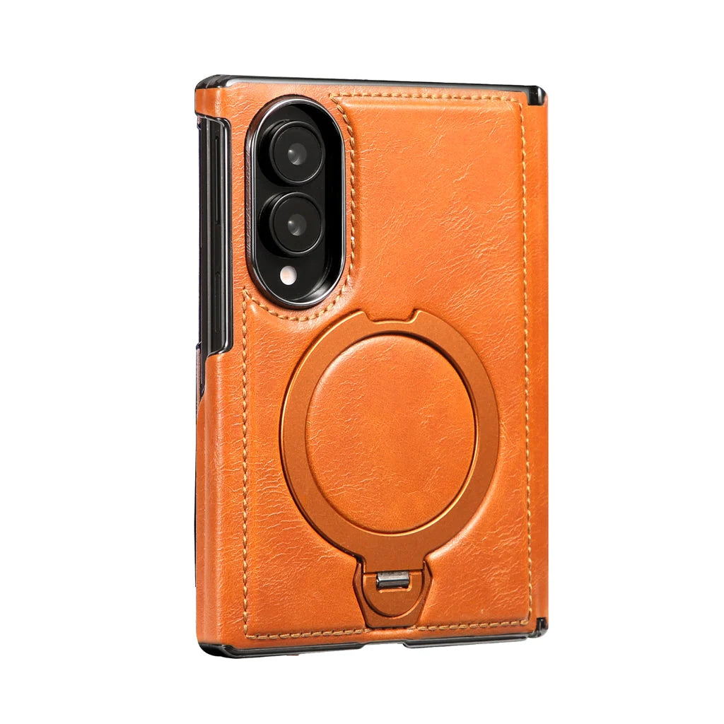 Foldable Phone Case Hinge Protection Magnetic Ring & Kickstand