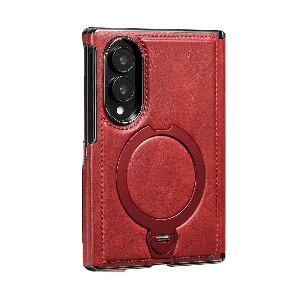 Foldable Phone Case Hinge Protection Magnetic Ring & Kickstand