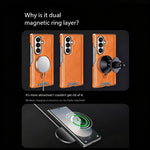 Foldable Phone Case Hinge Protection Magnetic Ring & Kickstand