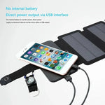 Foldable Solar Charger Monocrystalline High Efficiency USB IPX4