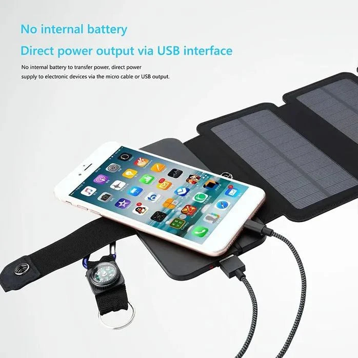 Foldable Solar Charger Monocrystalline High Efficiency USB IPX4