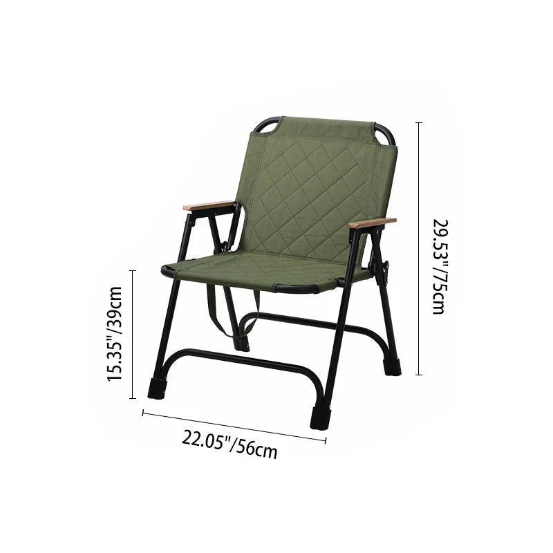 Folding Camping Chair Carbon Steel Frame & Padded Seat